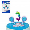 Bougie joyeux anniversaire teintes nº 3