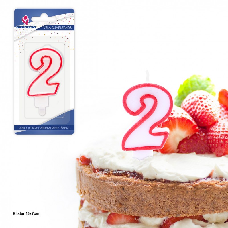 Bougie d anniversaire blanche n 2