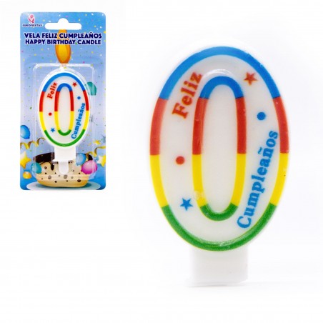 Bougie arc-en-ciel n°0