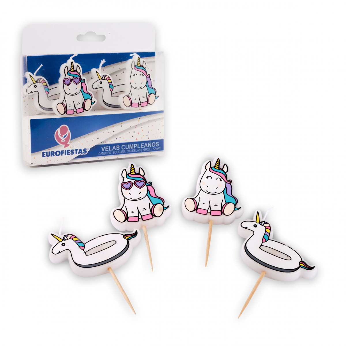Bougies licorne avec flotteurs