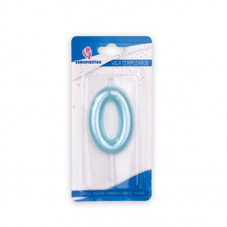 Bougie bleue numéro 0