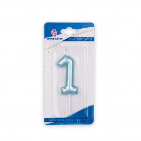 Bougie bleue numéro 1