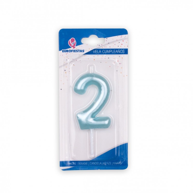 Bougie bleue numéro 2