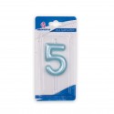 Bougie bleue numéro 5