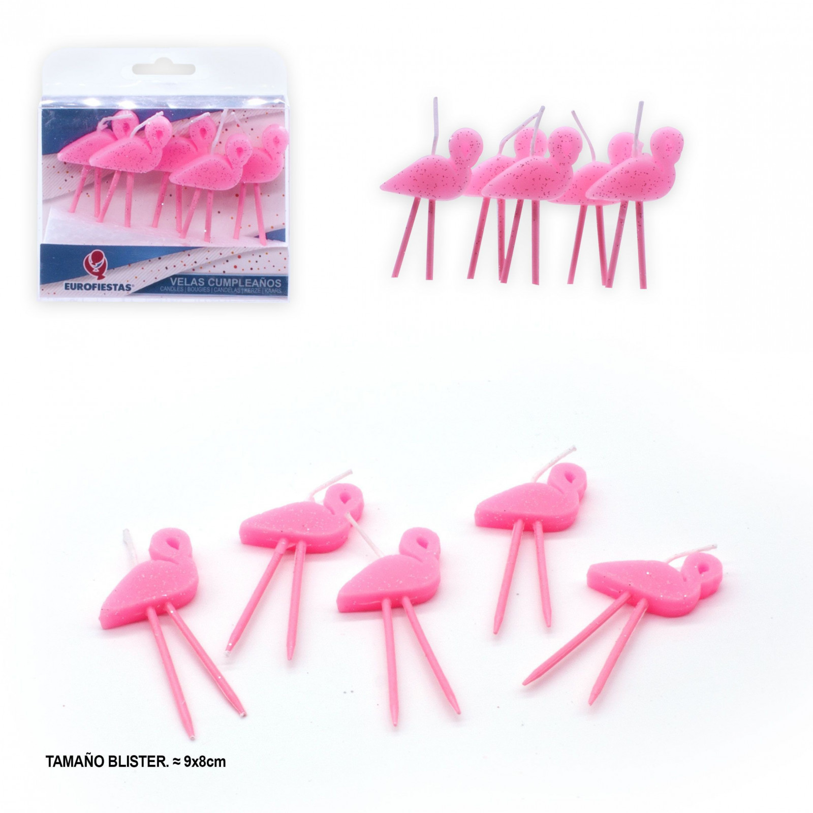 5 bougies flamant