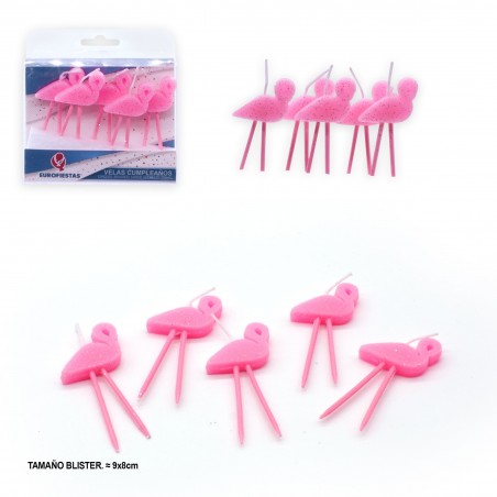 5 bougies flamant