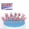 "Set de bougies joyeux anniversaire or rose"
