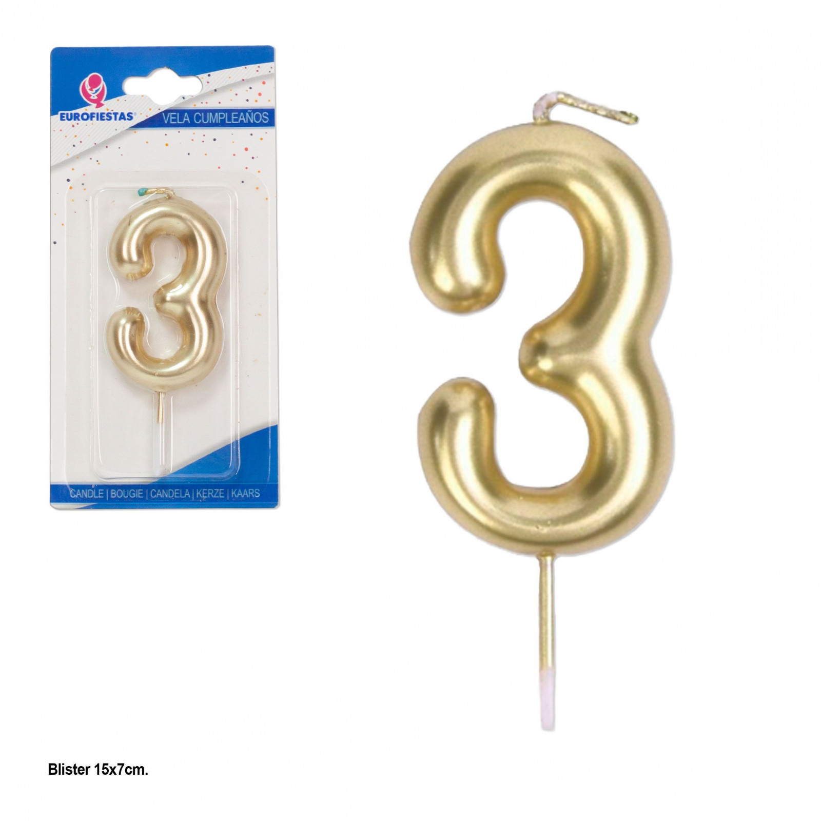 Bougie bénite or n° 3