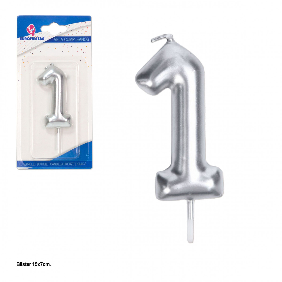 Bougie courbée en argent n°1