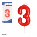 Bougie bénite rouge n° 3