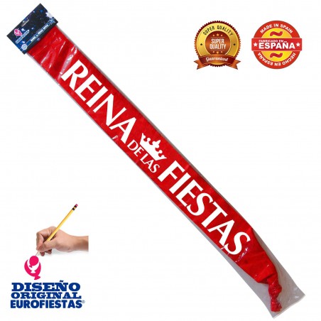 Bande rouge reine de la fête