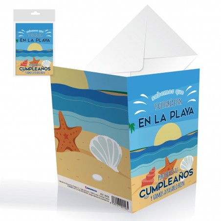 Carte d anniversaire de plage