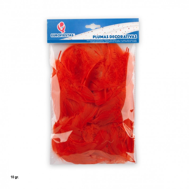 Plumes décoratives 10g rouge
