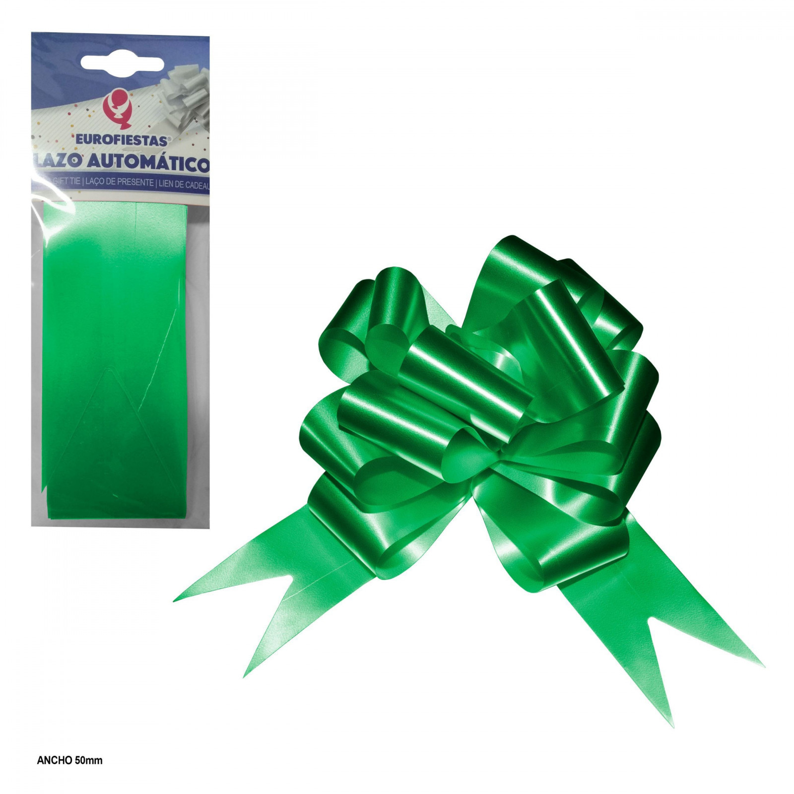 Noeud déco.autom.5cm lisse vert
