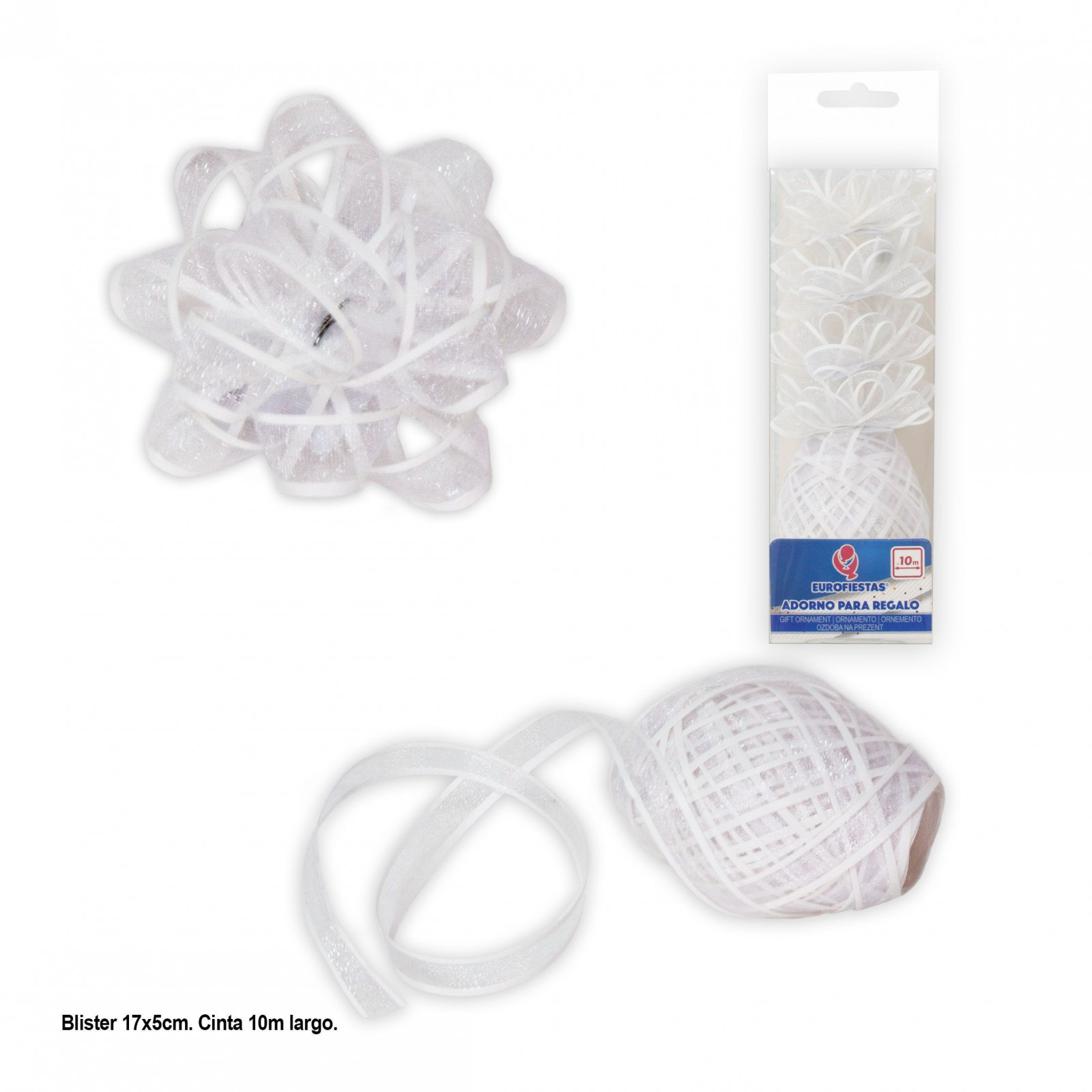 Rouleau 10m boucle 1cm blanc