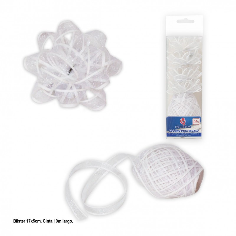 Rouleau 10m boucle 1cm blanc