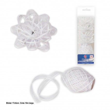Rouleau 10m Boucle 1cm Blanc