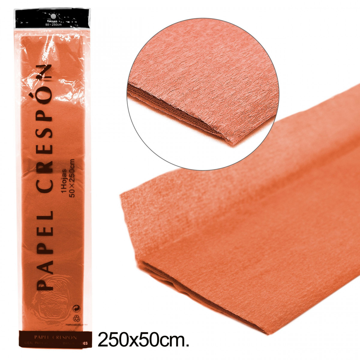 Papier crépon orange