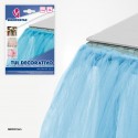 Rouleau de tulle 45m 3cm bleu ciel