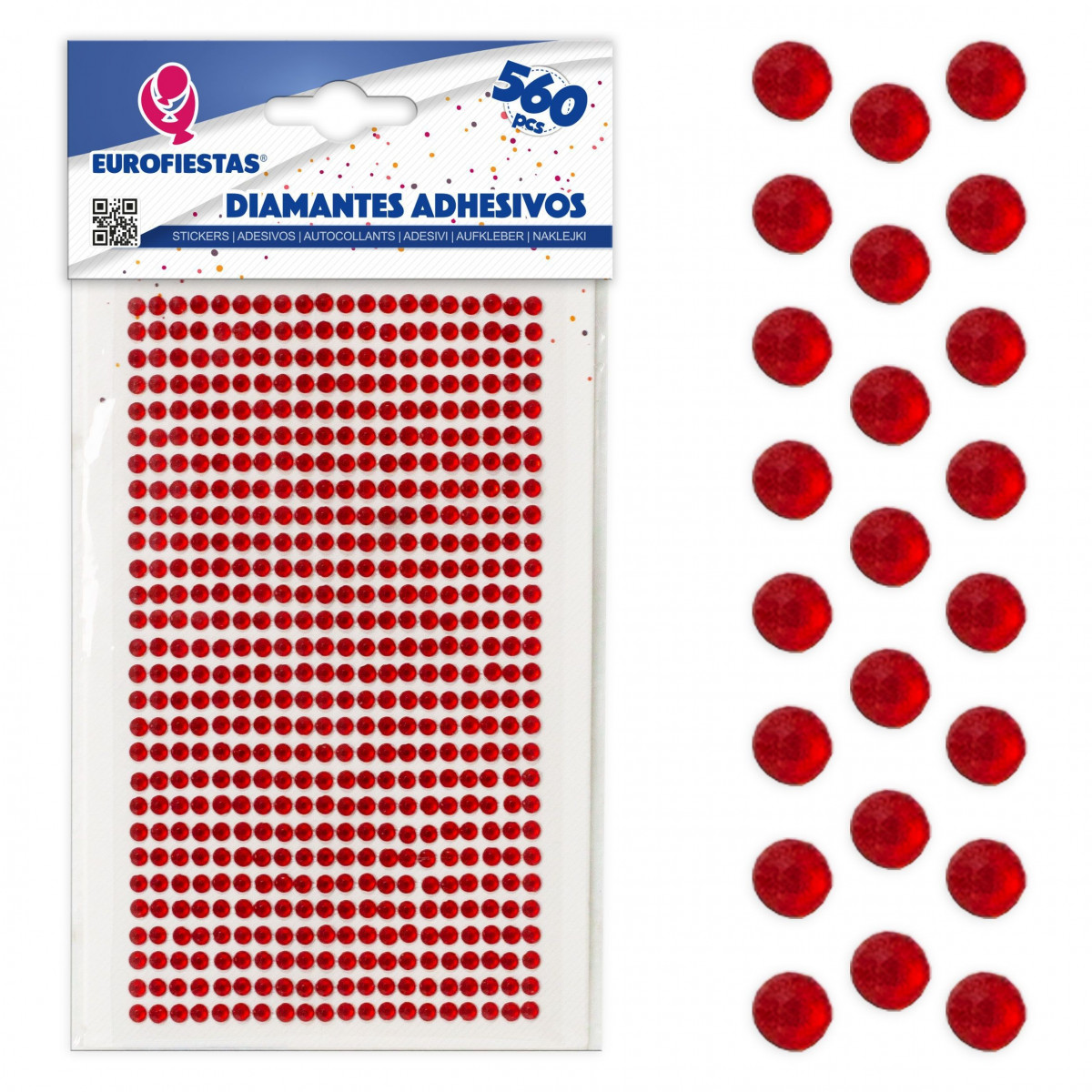 560 losanges adhésifs petit rouge