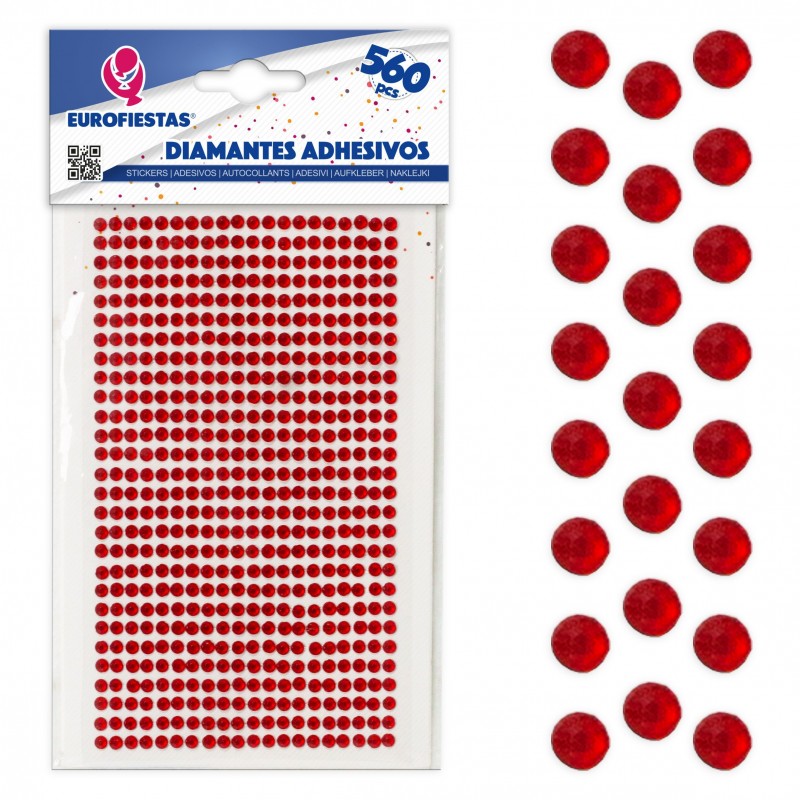 560 losanges adhésifs petit rouge
