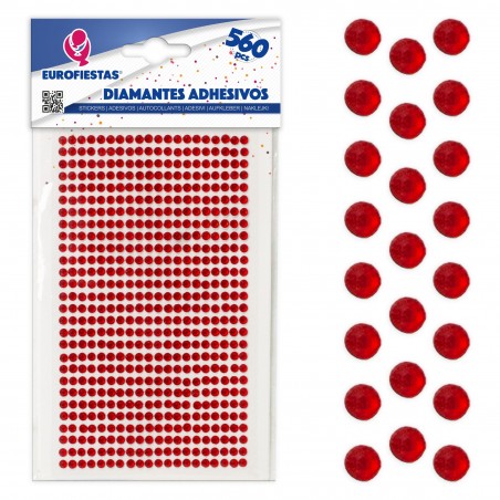 560 losanges adhésifs petit rouge