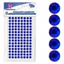 120 diamants autocollants bleu foncé