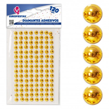 120 gr de diamants adhésifs plaqués or