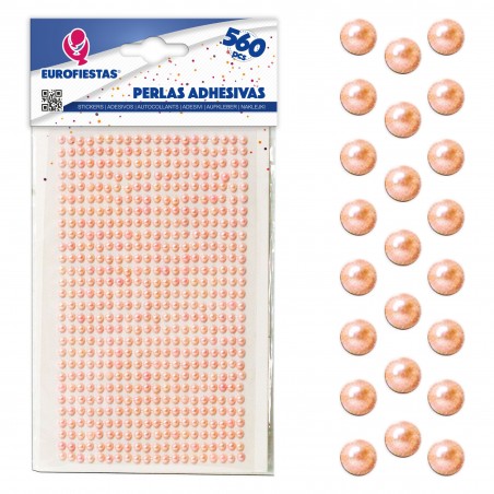560 billes adhésives petit rose