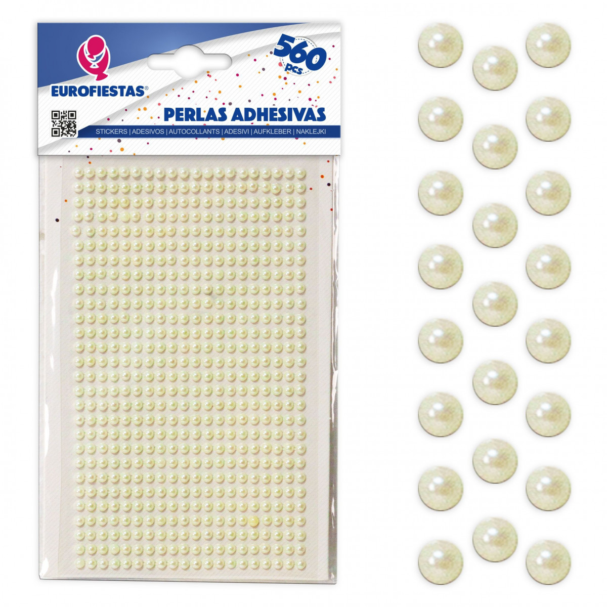 560 billes adhésives petit beige