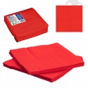 Serviettes en papier rouges 12