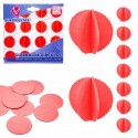 Guirlande cercles papier rouge