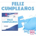 Guirlande joyeux anniversaire lettres bleues 25cm