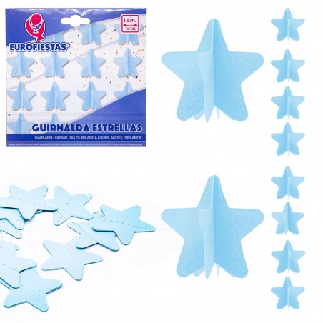Guirlande étoiles papier ciel