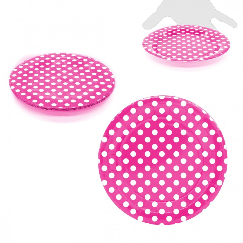 Assiettes d élimination de la lune 18cm fuscia 10