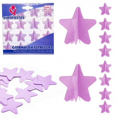 Guirlande d étoiles en papier violet