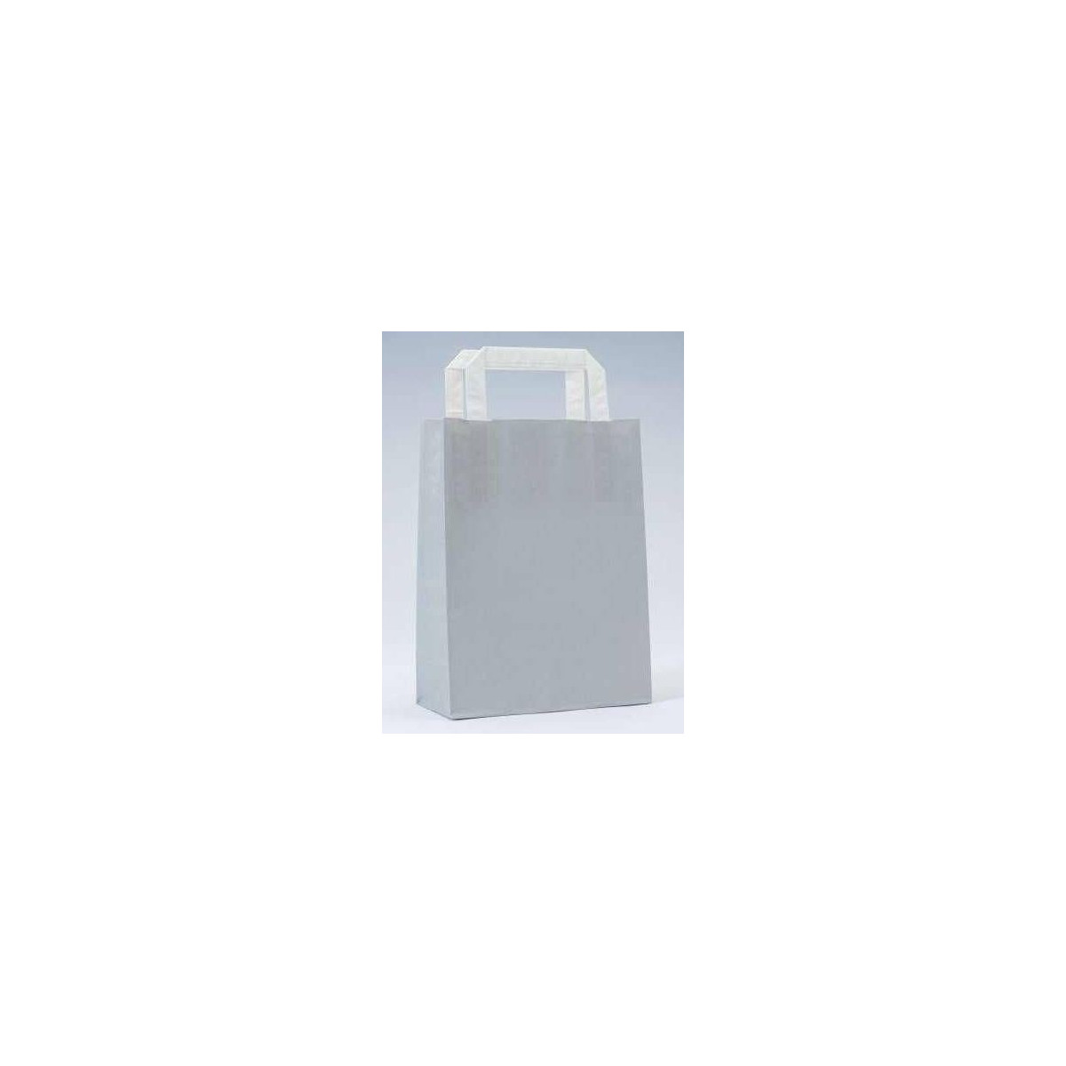 Sac en papier gris avec poignée plate
