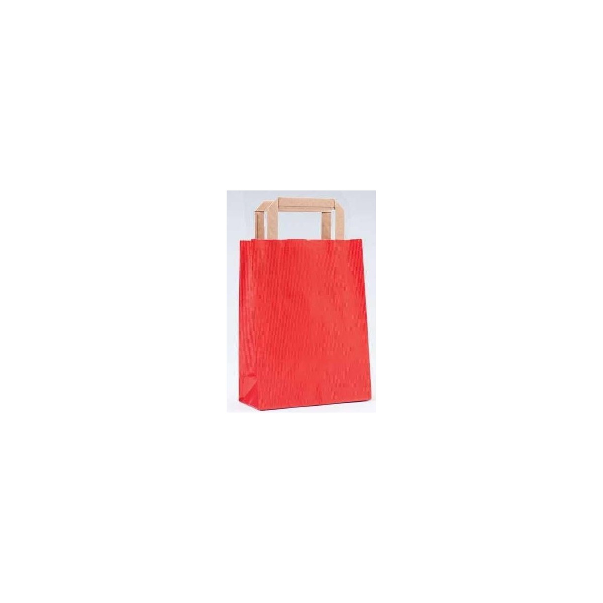 Sac en papier kraft rouge avec poignée plate