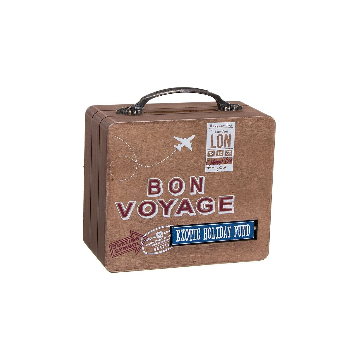 Bon voyage forme valise tirelire