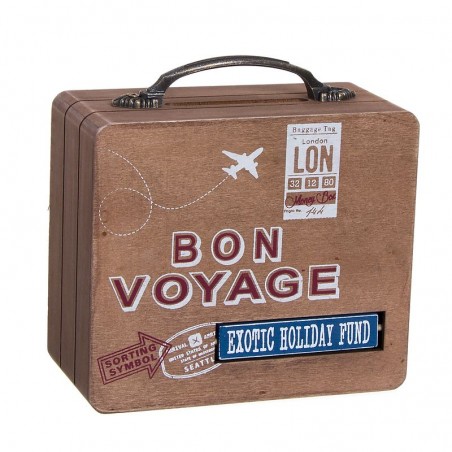 Bon Voyage Forme Valise Tirelire