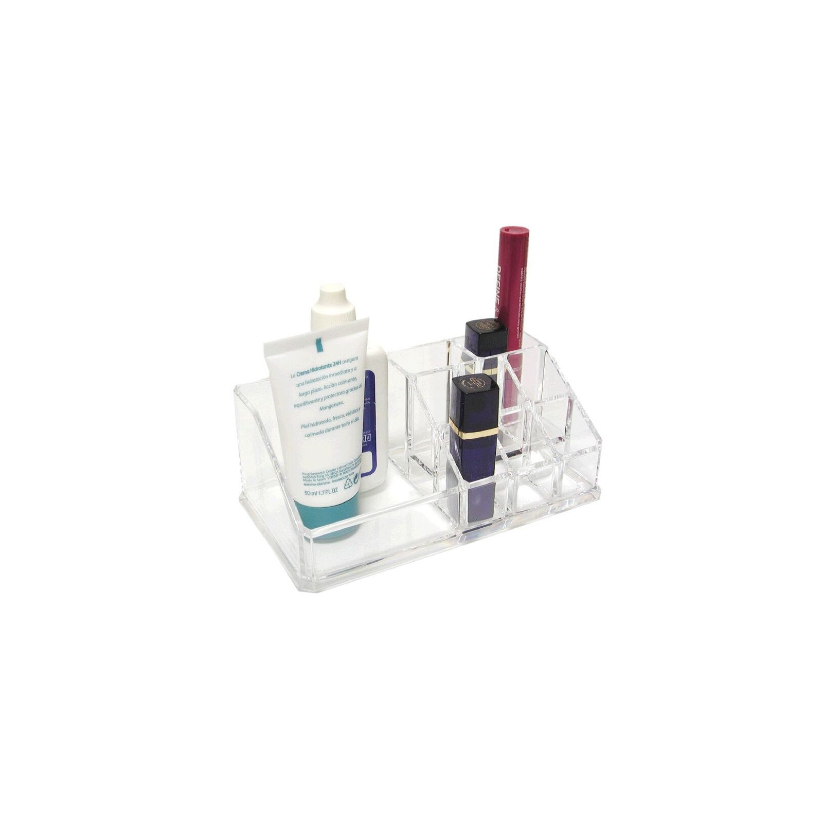Organisateur de cosmétiques haut 9 compartiments.