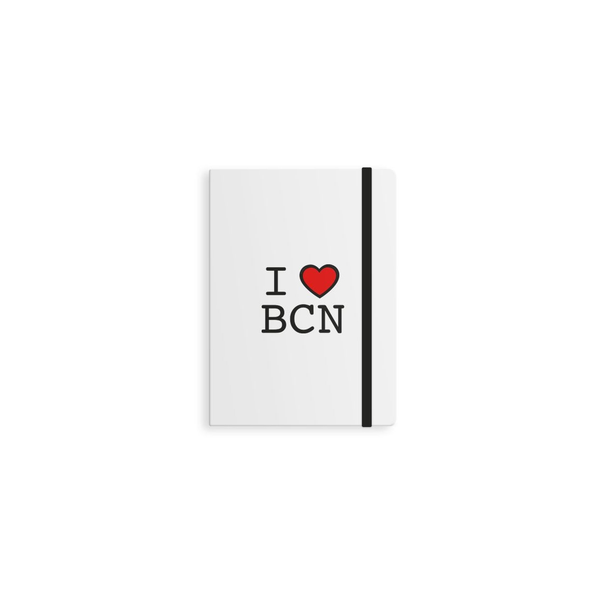 Carnet avec élastique m j'aime bcn