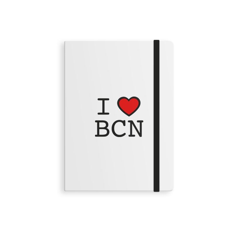 Carnet avec élastique m j'aime bcn