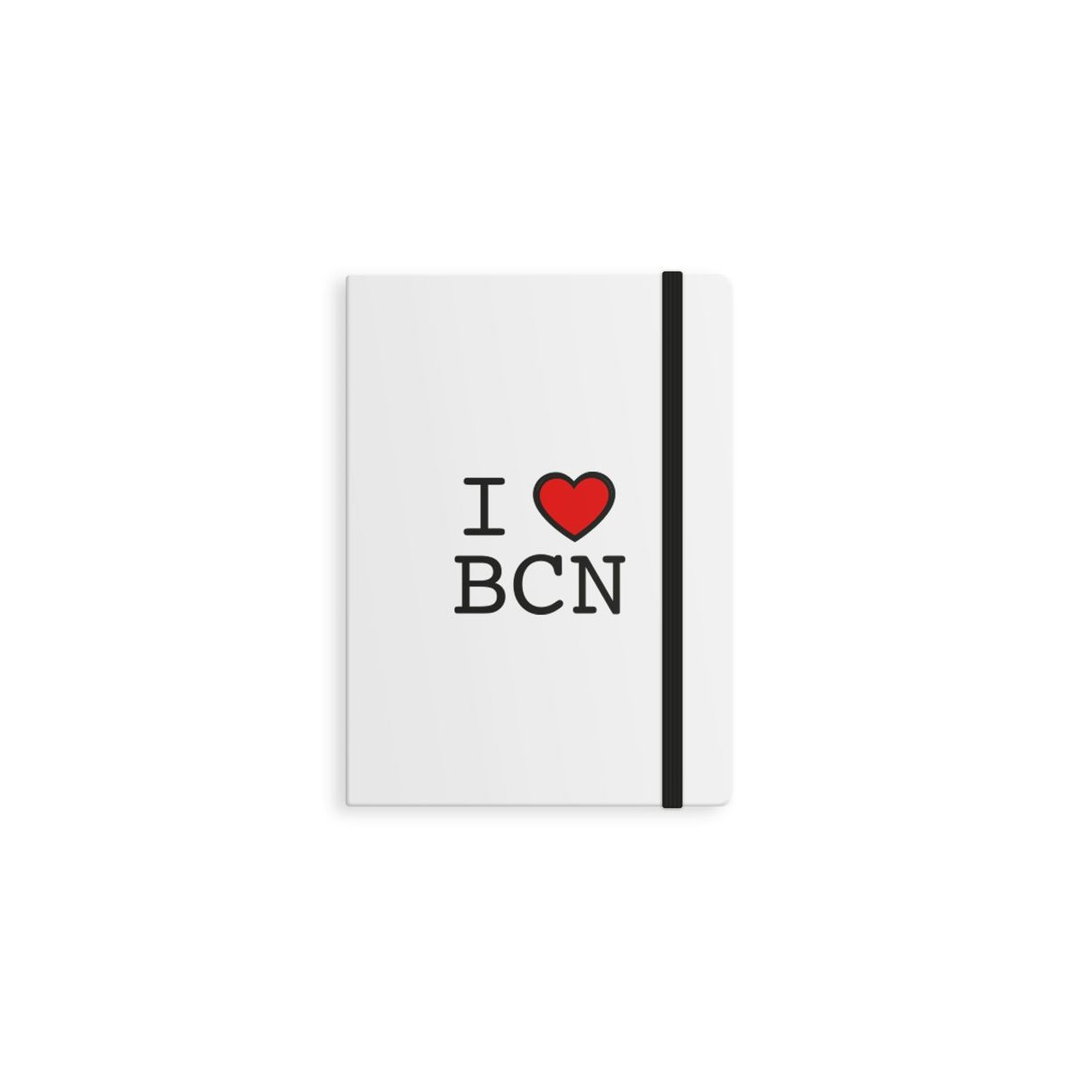 Cahier avec élastique l j'aime bcn