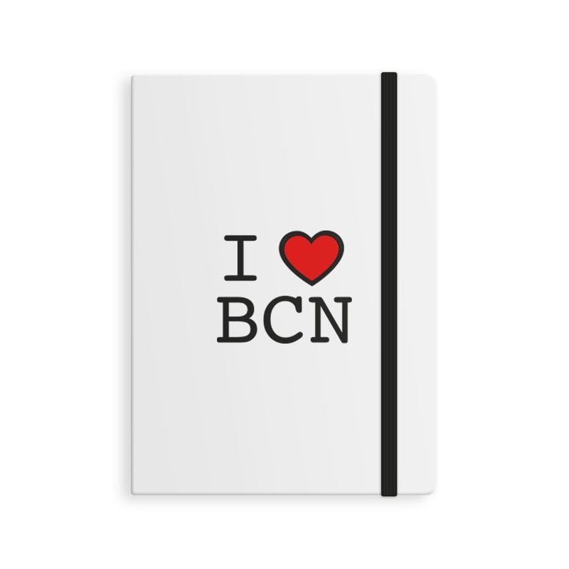 Cahier avec élastique l j'aime bcn