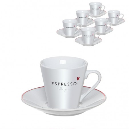 Service à café expresso 6x90ml avec vous
