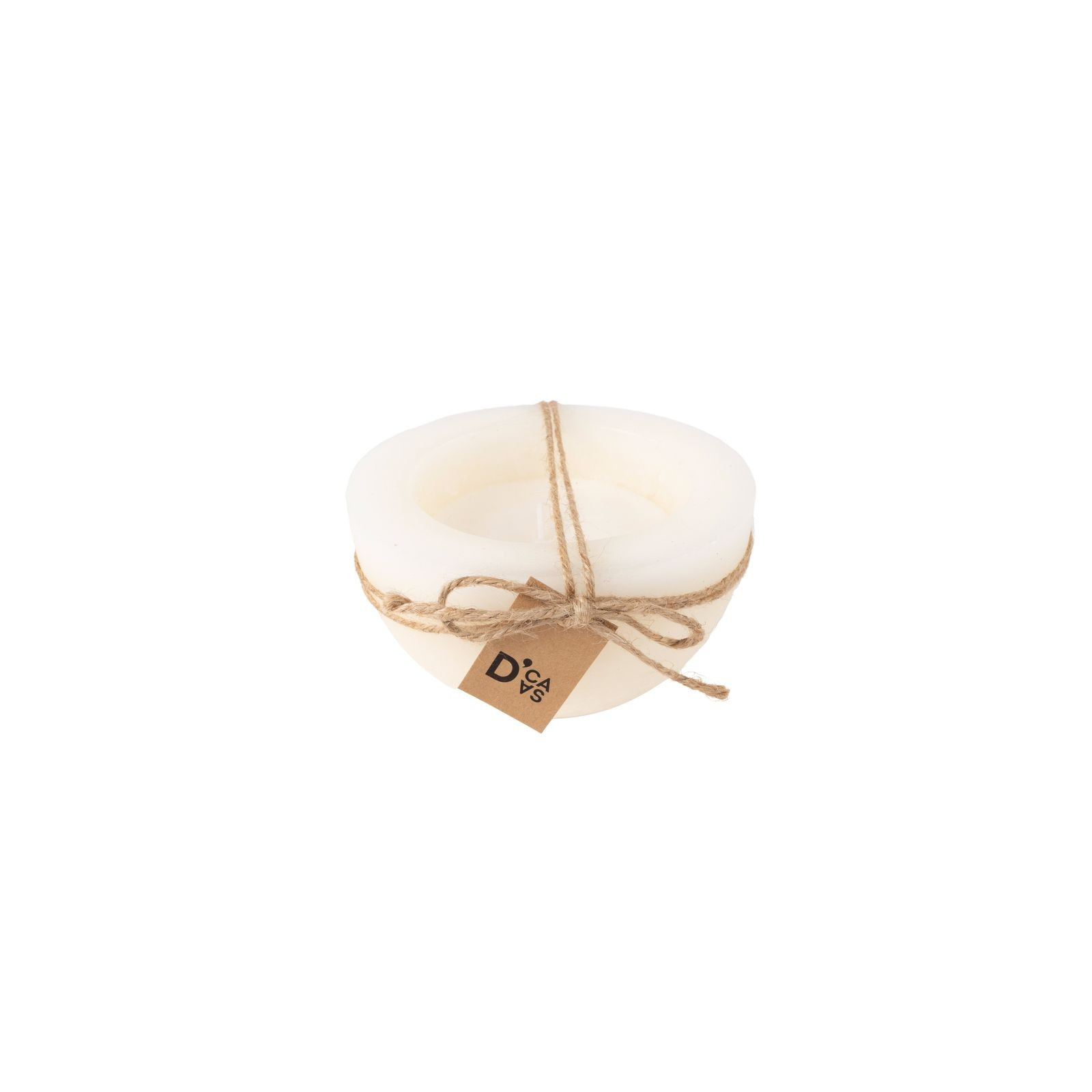 Bougie bol large blanc 14x8