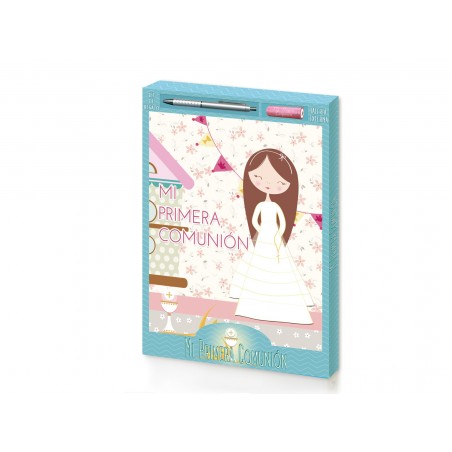 Livre de communion + stylo + batterie fille