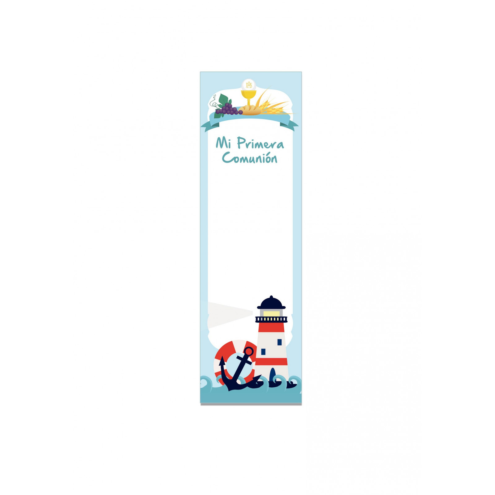 Paq.24 marque-pages communion garçon marin personnalisable