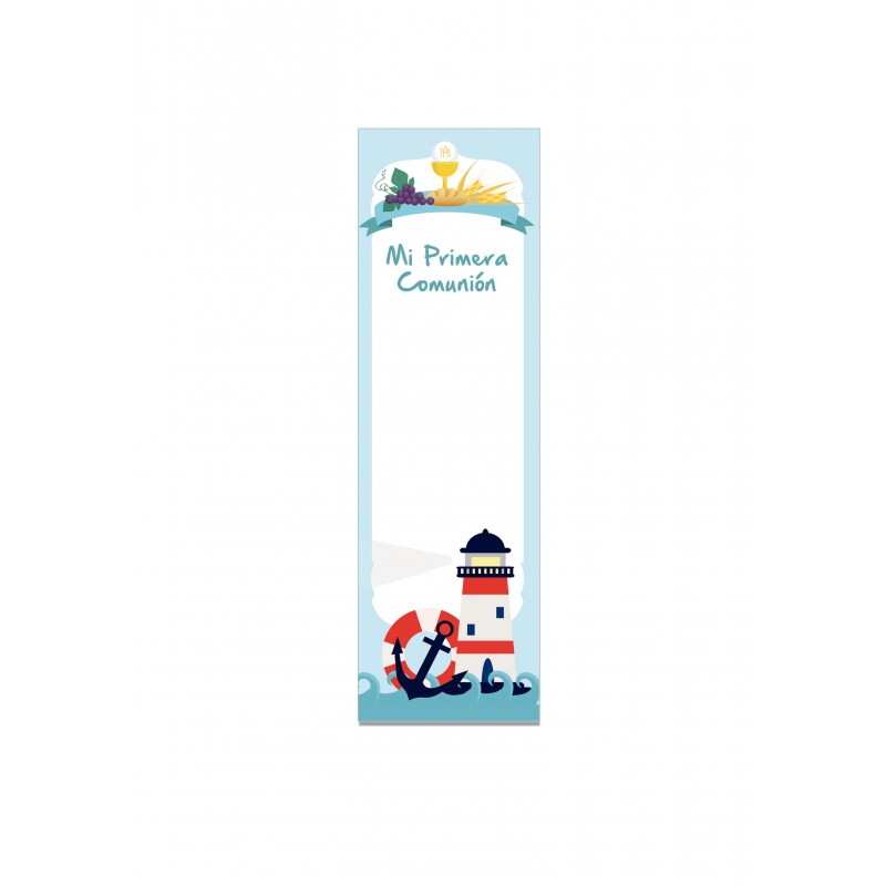 Paq.24 marque-pages communion garçon marin personnalisable